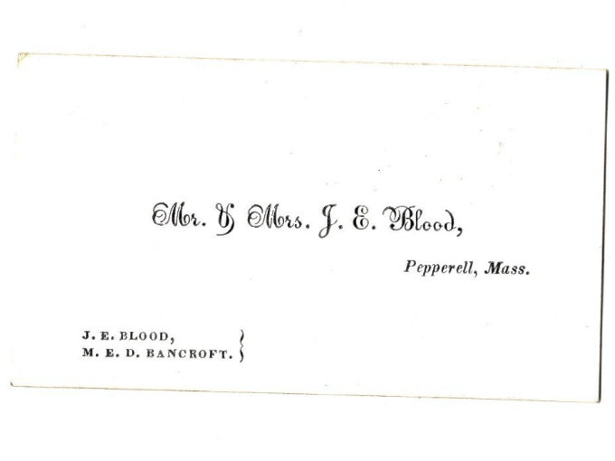 Victorian Era Name Card