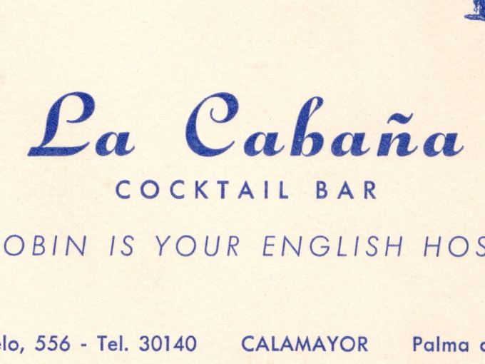 1950-60s La Cabaña Cocktail Bar Card