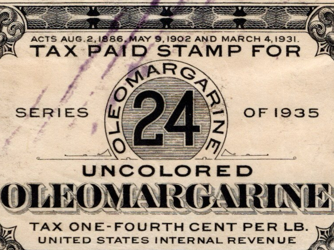 1935 Oleomargarine Tax Stamp